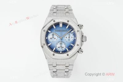 APS Factory Audemars Piguet Royal Oak 41mm Calibre 4401 Movement Blue Ombre Face White Gold Band Watch